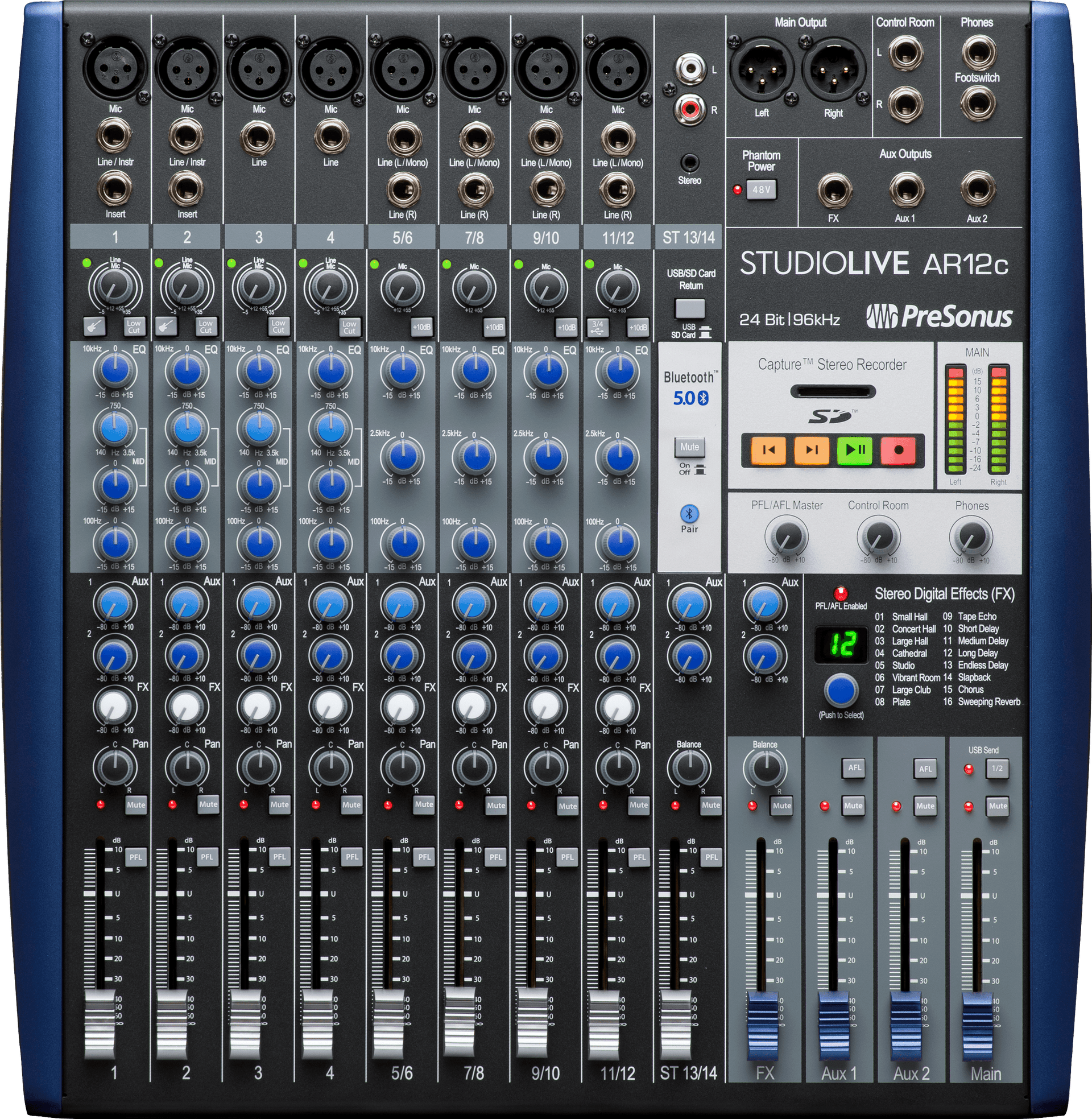PreSonus STUDIO LIVE AR12C アナログミキサー 2779204101_pre_aud_frt_1_nr.