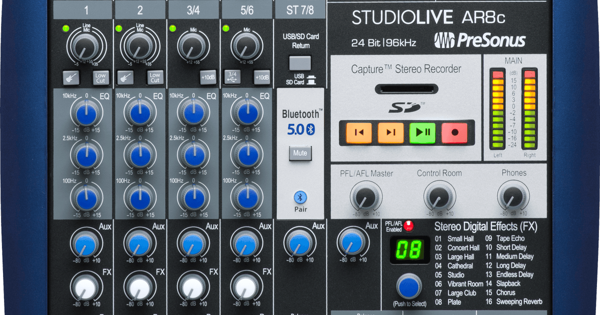 Studiolive Button StudioLive AR8c Analog Mixer – PreSonus